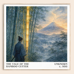 The Tale of the Bamboo Cutter literary book poster by Unknown – framed literary art print