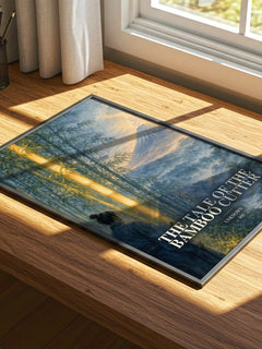 The Tale of the Bamboo Cutter watercolour book poster framed on wall – classic literature wall art