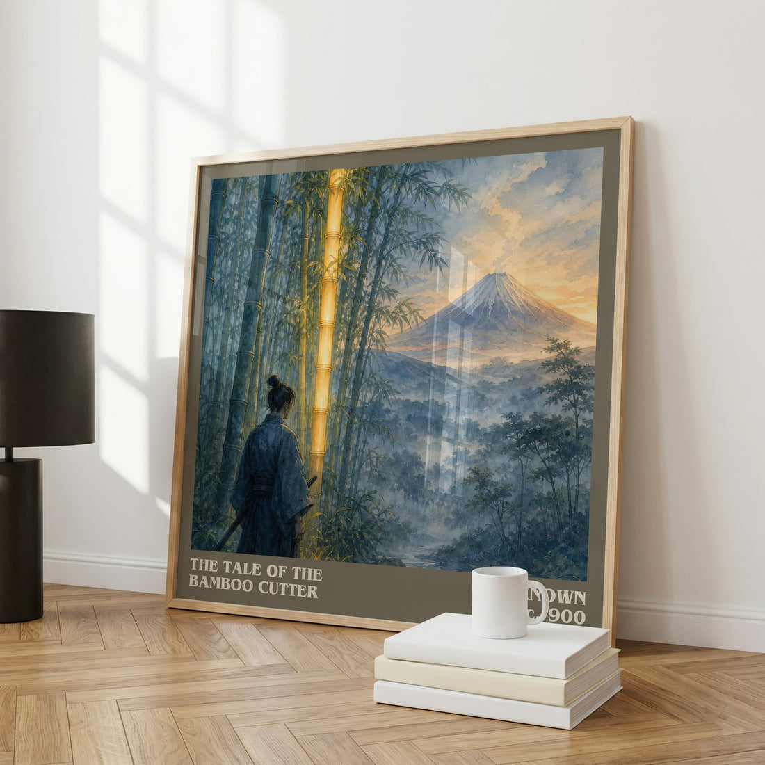 The Tale of the Bamboo Cutter literary art print colour and style options – Unknown book art