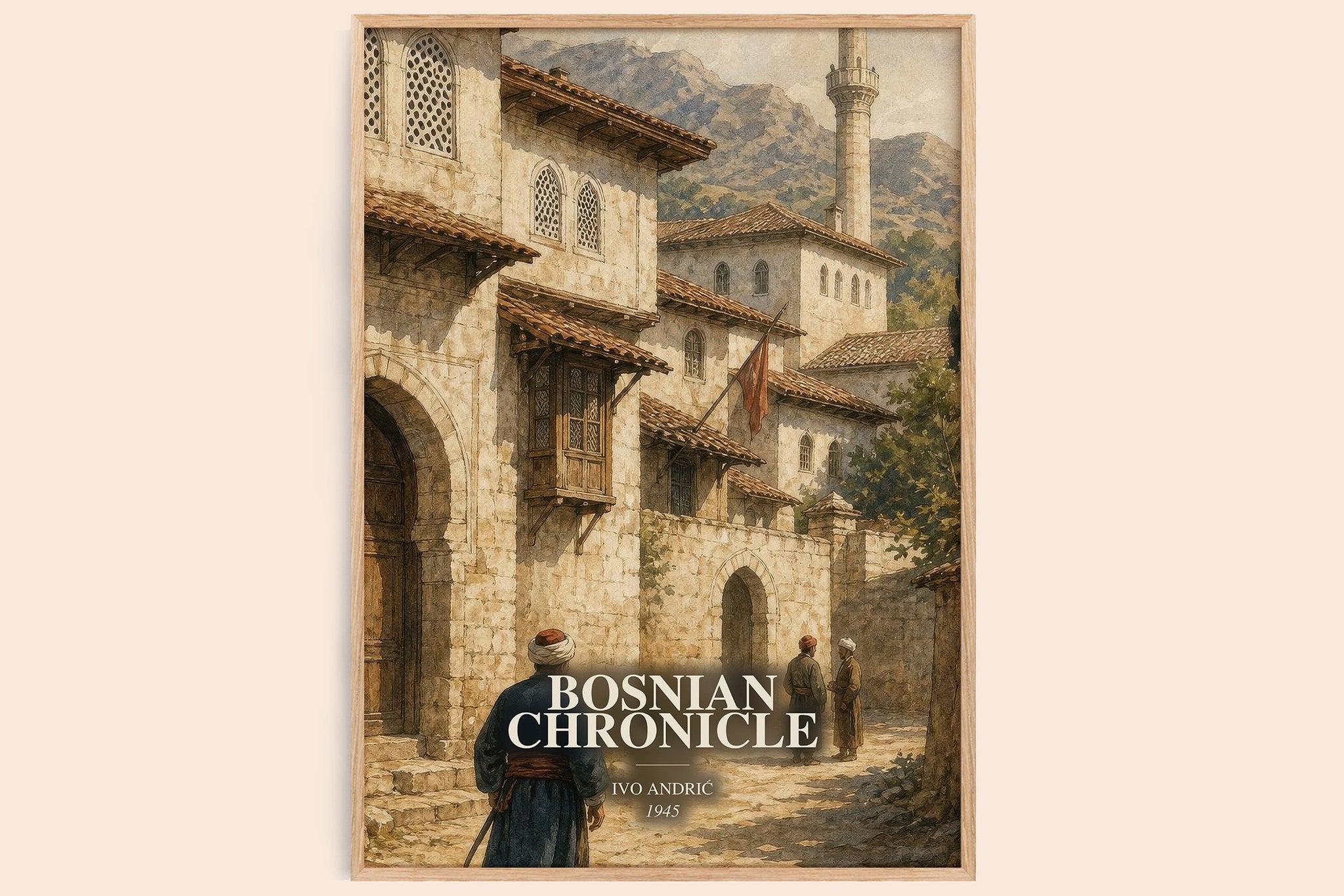 Bosnian Chronicle Book Watercolour Illustration by Ivo Andrić