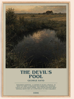 The Devil's Pool Bookish Wall Art by George Sand – framed poster