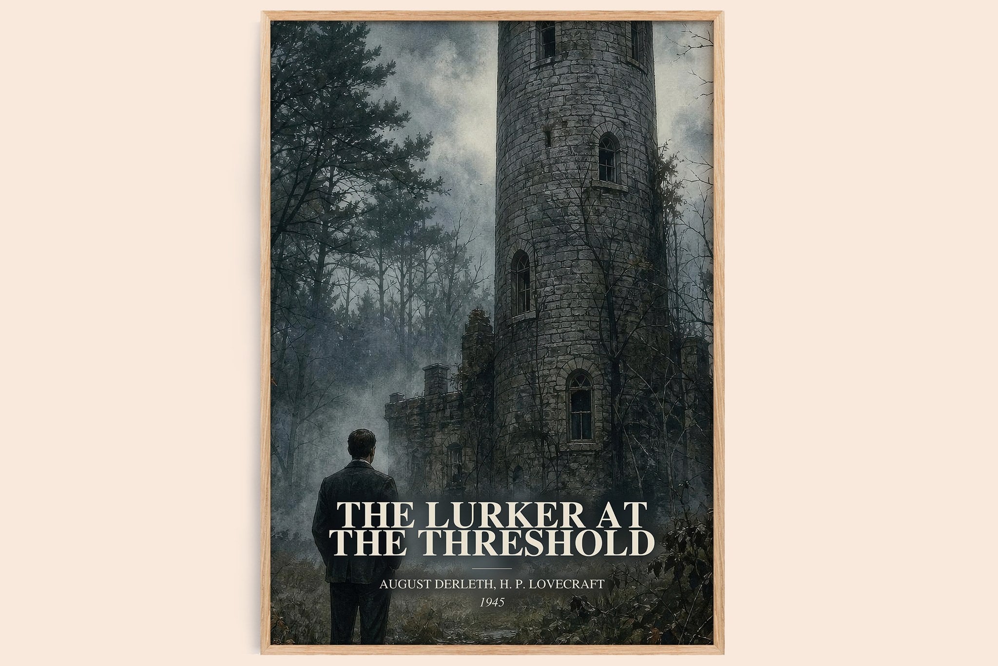 Lurker At The Threshold Book Watercolour Illustration by A. Lovecraft
