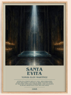 Santa Evita Bookish Wall Art by Tomás Eloy Martínez – framed poster