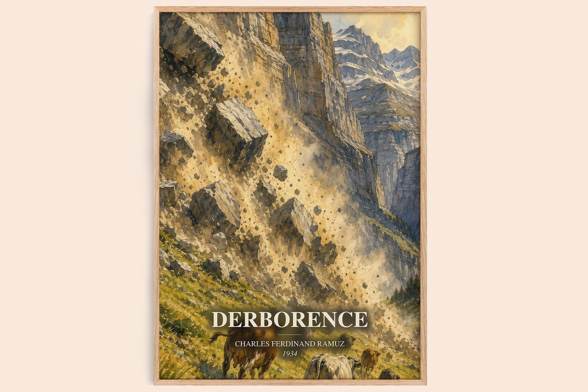 Derborence Book Watercolour Illustration by Charles Ferdinand Ramuz