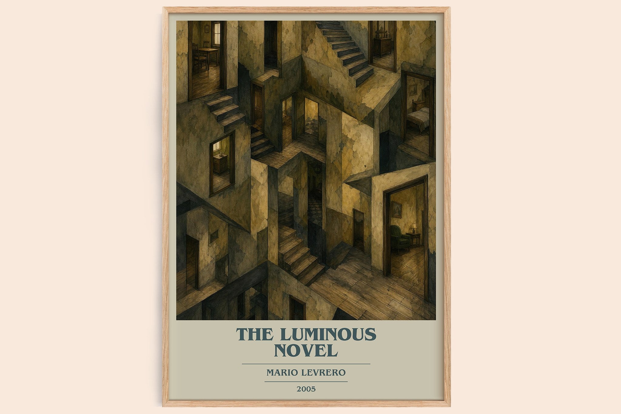 The Luminous Novel Book Cover Poster by Mario Levrero