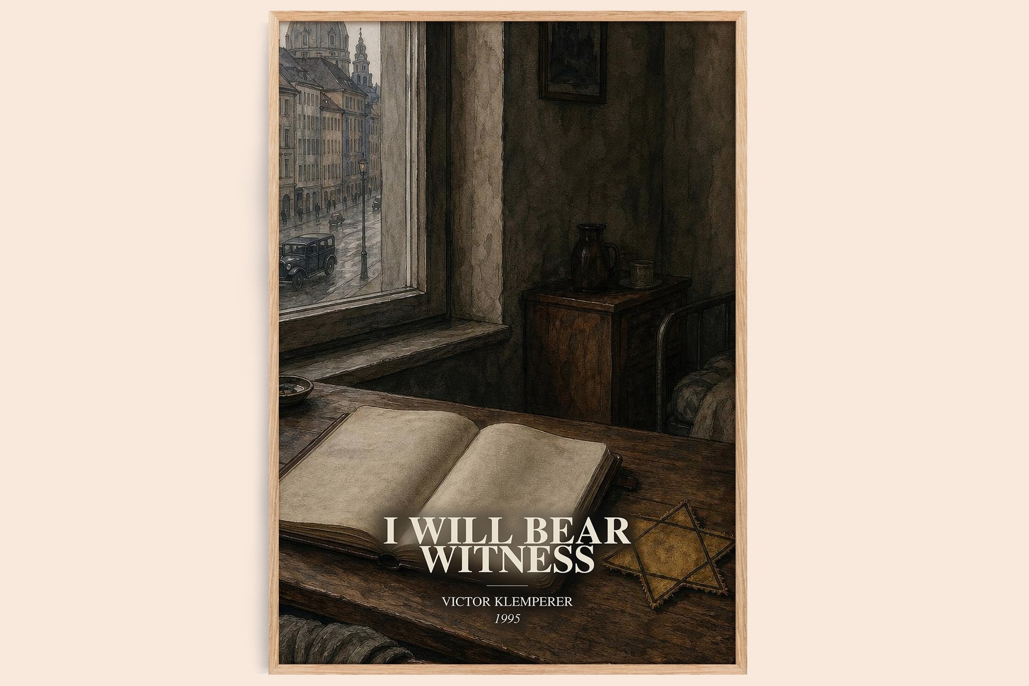 I Will Bear Witness Book Watercolour Illustration by Victor Klemperer