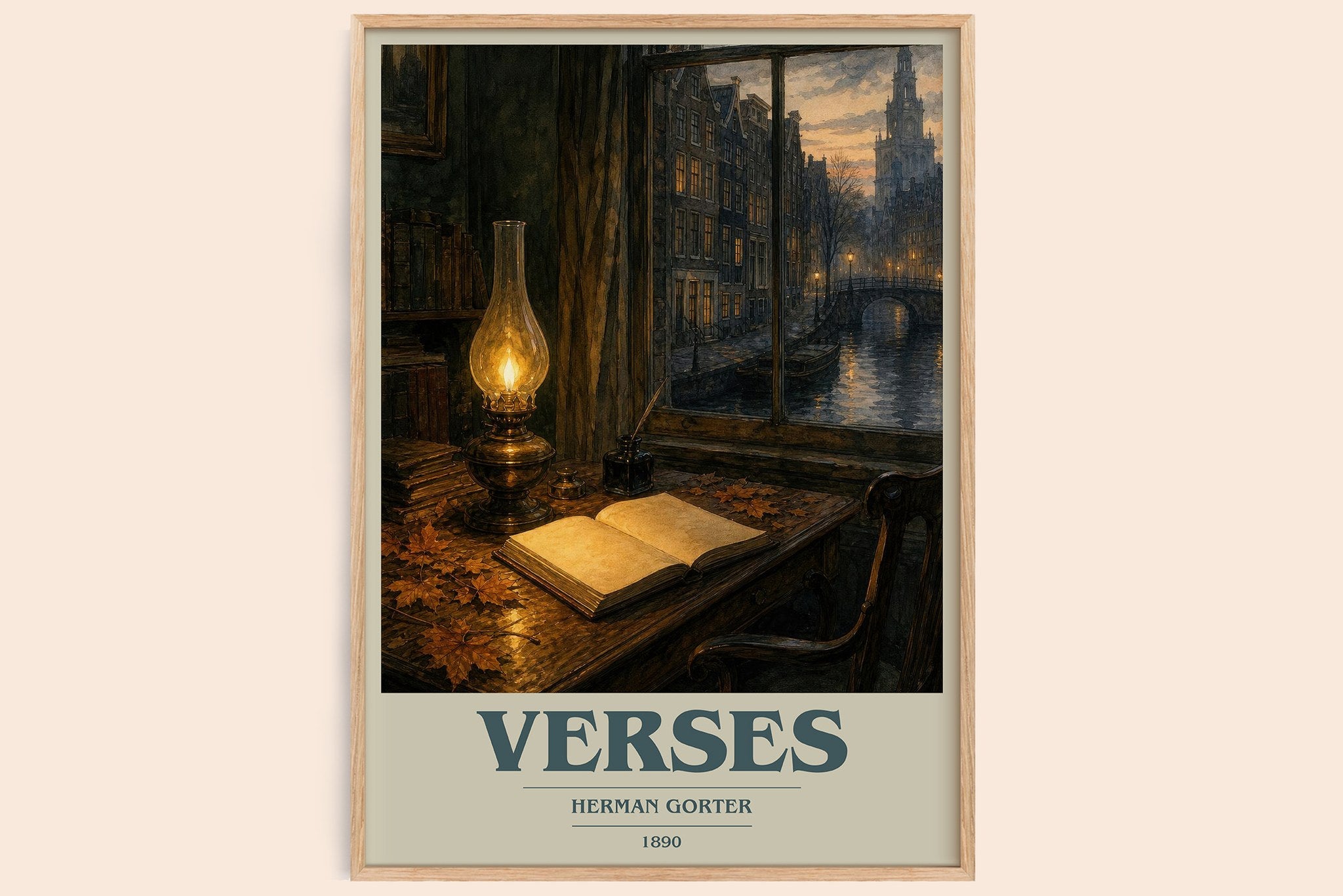 Verses Book Cover Poster by Herman Gorter