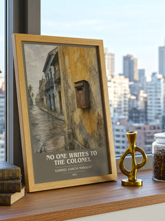 No One Writes to the Colonel book cover poster colour and style options – Gabriel García Márquez book art