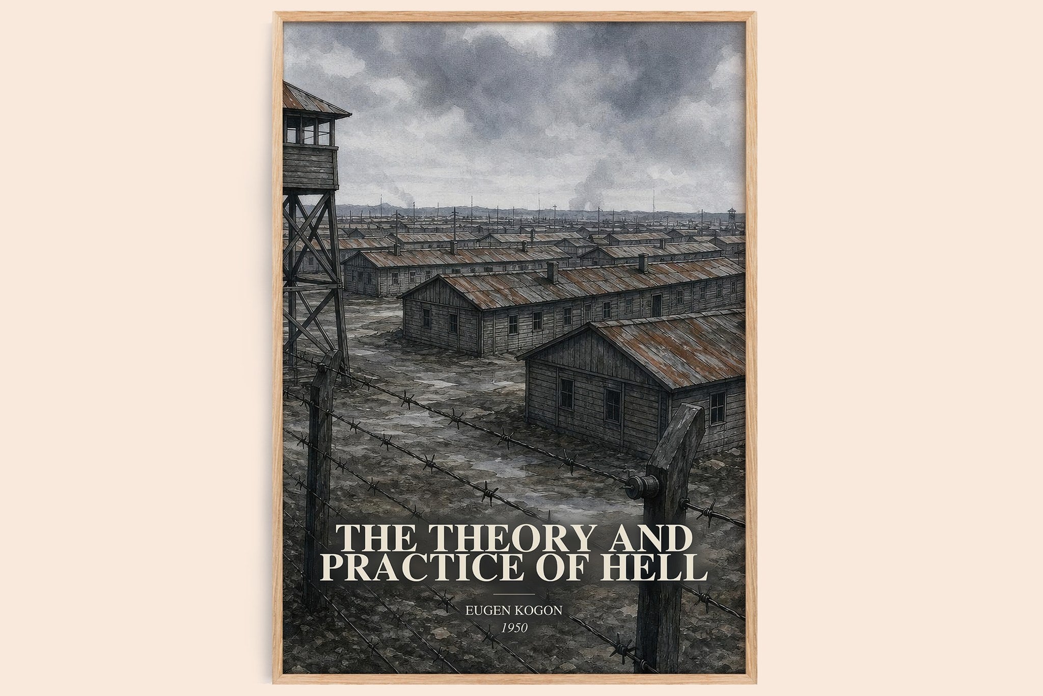 Theory And Practice Of Hell Book Watercolour Illustration by E. Kogon