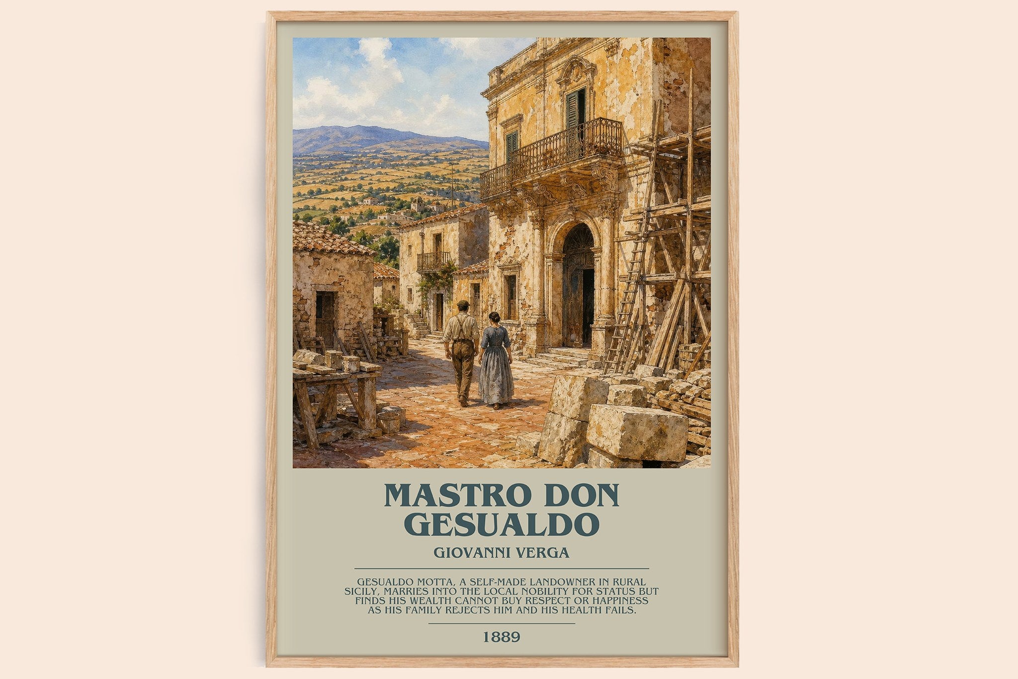 Mastro Don Gesualdo Bookish Wall Art by Giovanni Verga