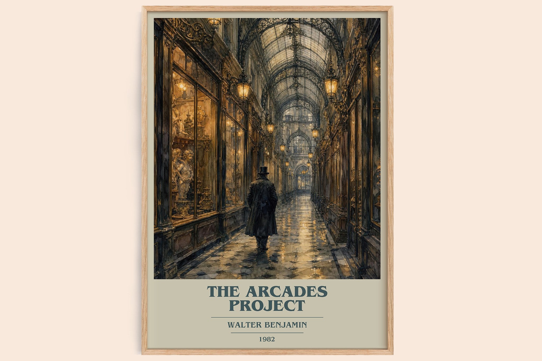 The Arcades Project Book Cover Poster by Walter Benjamin