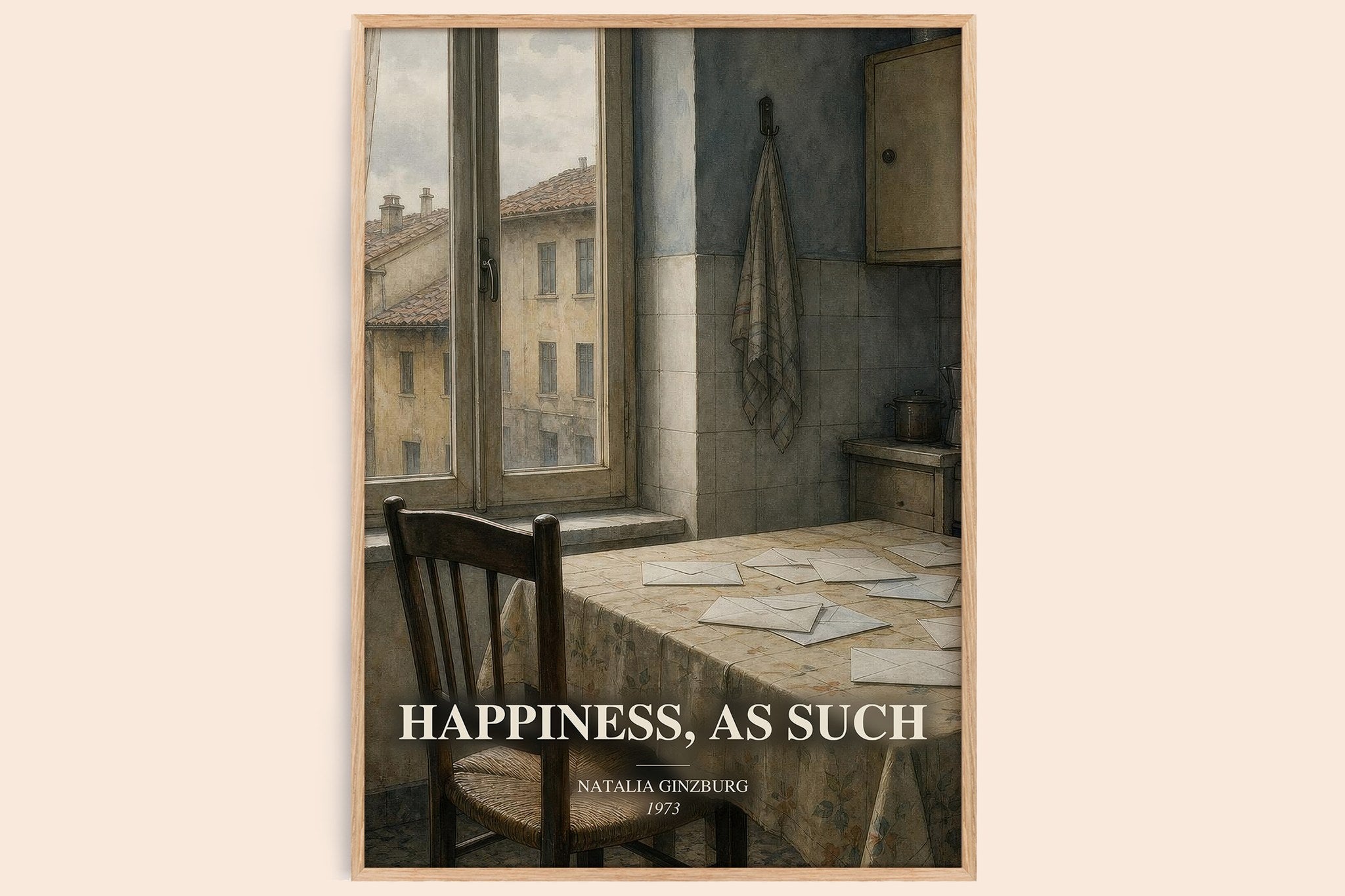 Happiness, as Such Book Watercolour Illustration by Natalia Ginzburg