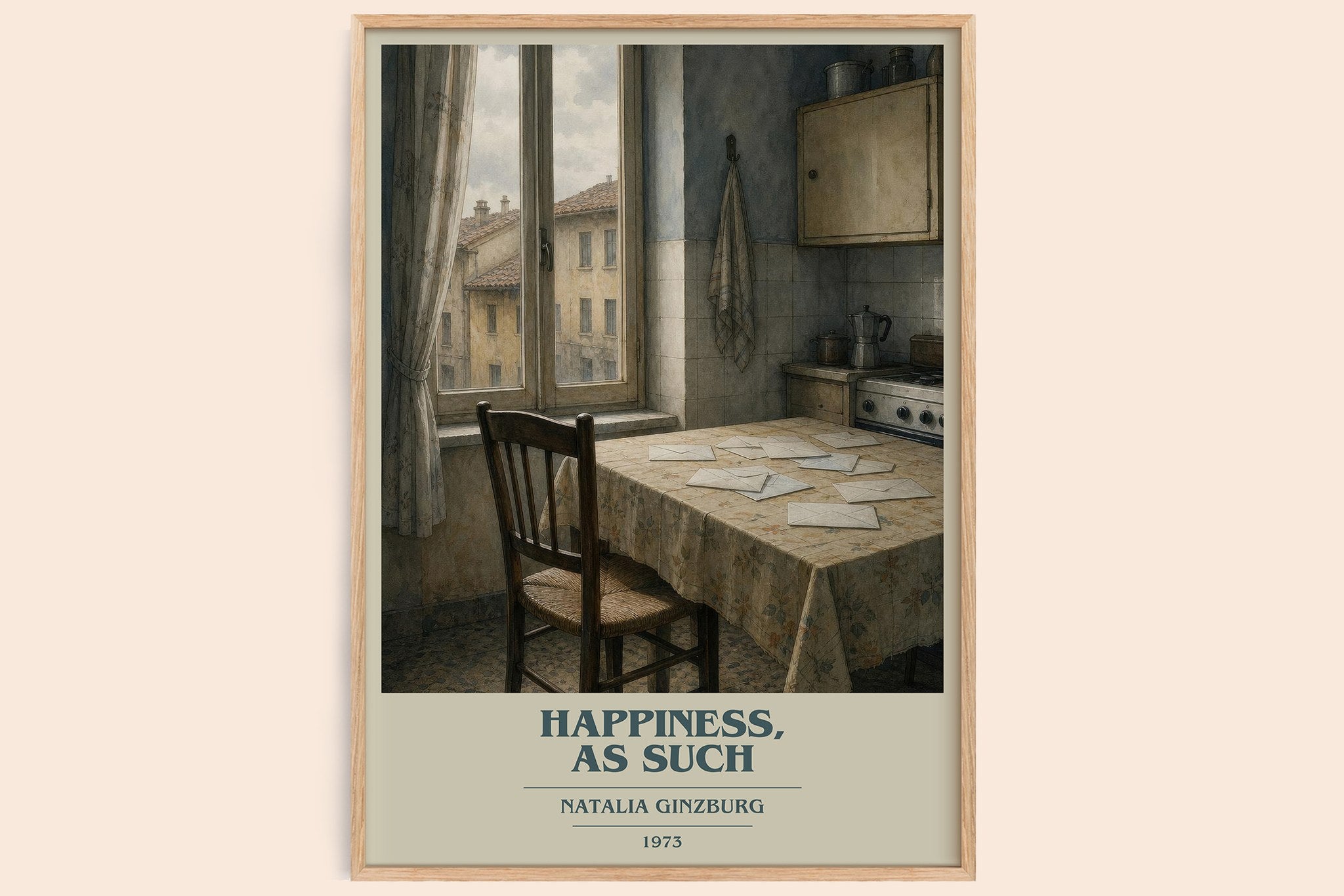 Happiness, as Such Book Cover Poster by Natalia Ginzburg