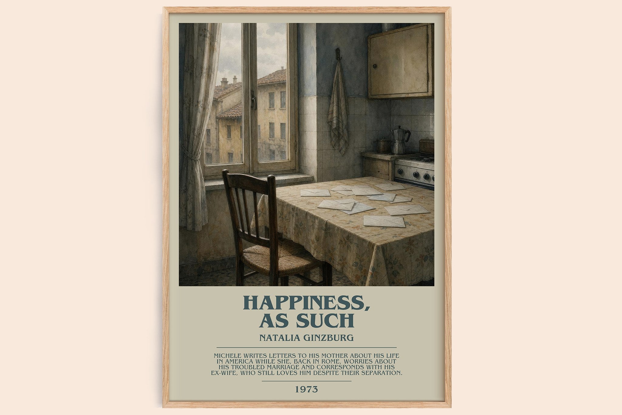 Happiness, as Such Bookish Wall Art by Natalia Ginzburg