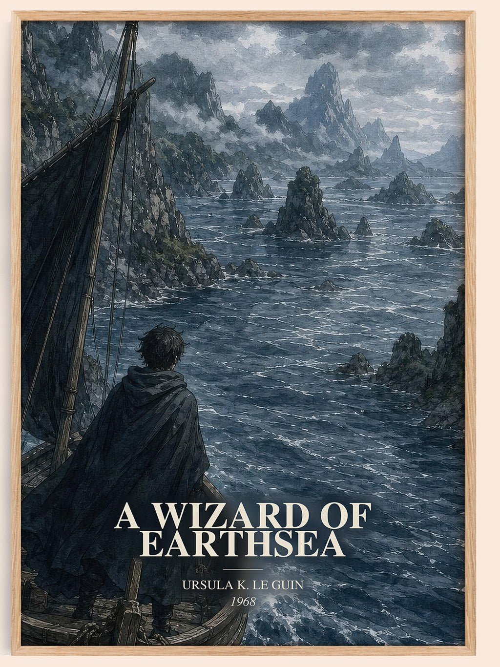 Wizard Of Earthsea Book Watercolour Illustration by Ursula K. Le Guin