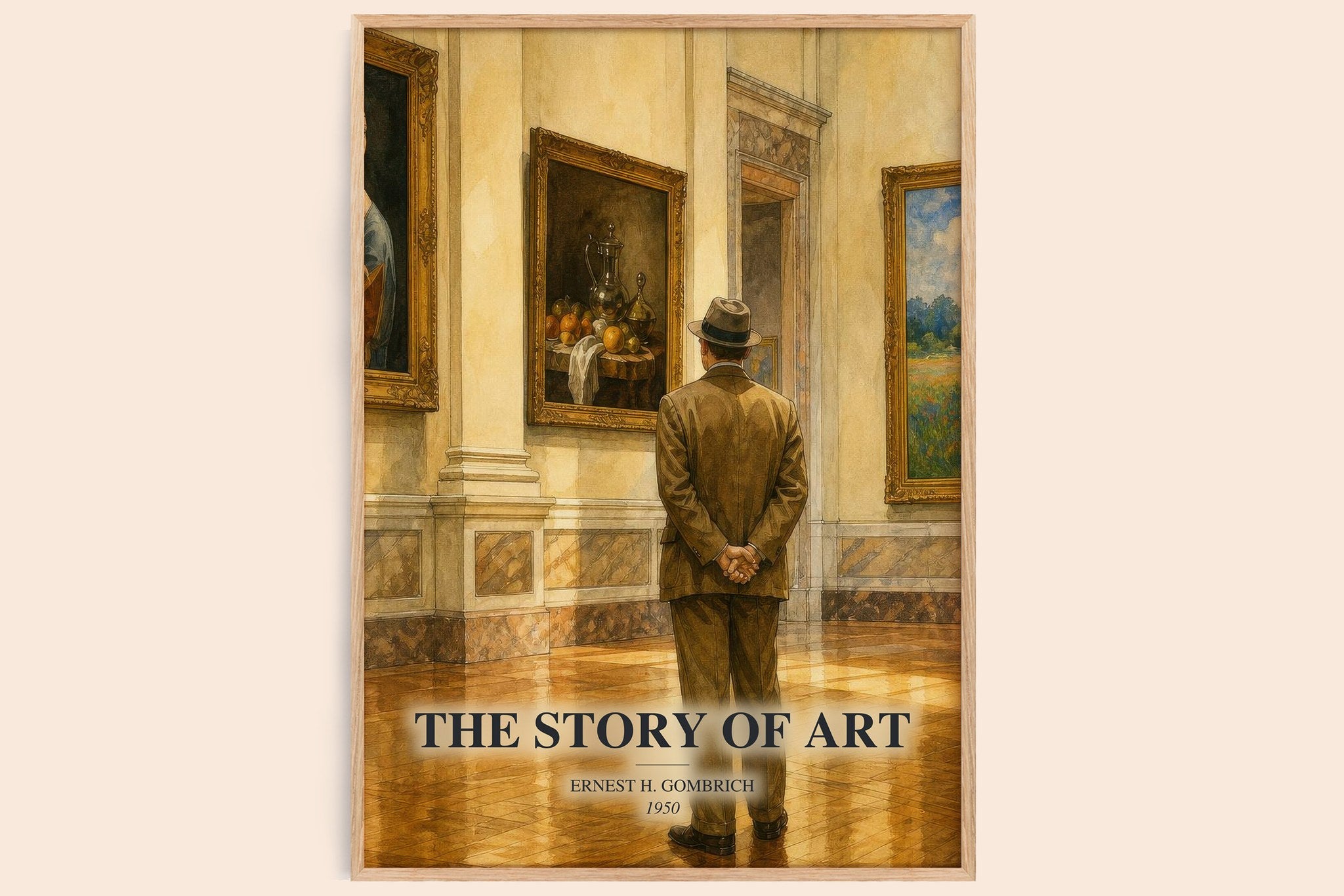The Story of Art Book Watercolour Illustration by Ernest H. Gombrich