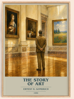 The Story of Art book cover book poster by Ernest H. Gombrich – framed literary art print