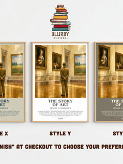The Story of Art bookish print framed by window – literary home decor