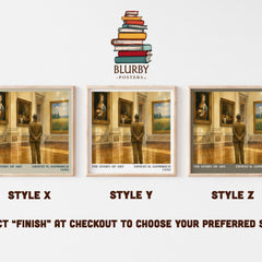 The Story of Art literary print framed by window – literary home decor