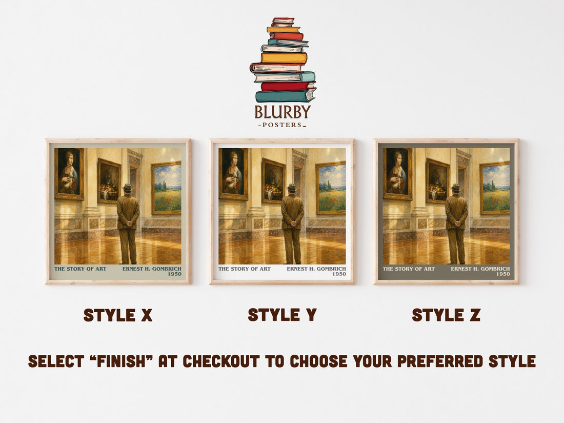 The Story of Art literary print framed by window – literary home decor