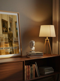 The Story of Art watercolour print on bookshelf – Ernest H. Gombrich fan gift