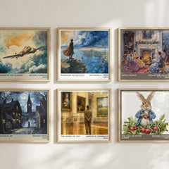 The Story of Art literary print in frame leaning in hallway – __new__:educational wall art