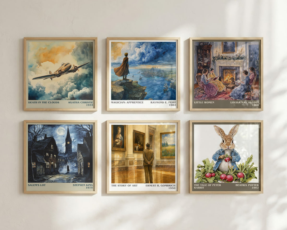 The Story of Art literary print in frame leaning in hallway – __new__:educational wall art