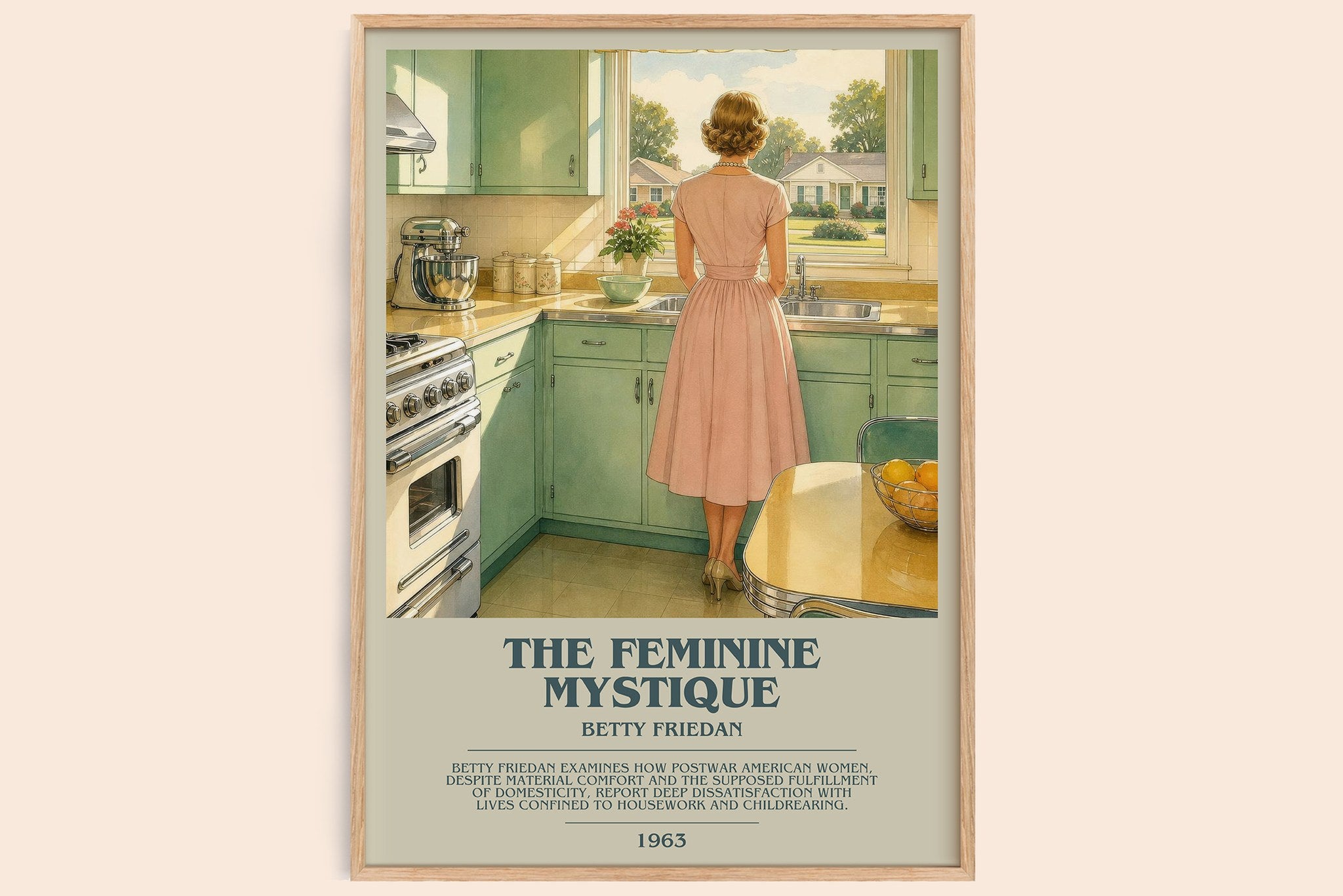 The Feminine Mystique Bookish Wall Art by Betty Friedan
