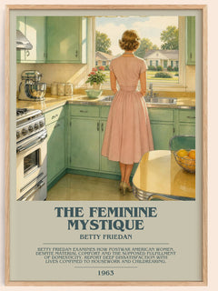 The Feminine Mystique Bookish Wall Art by Betty Friedan – framed poster