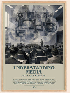 Understanding Media bookish book poster by Marshall McLuhan – framed literary art print