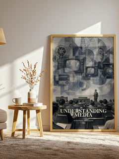 Understanding Media watercolour print in frame leaning in hallway – non fiction wall art