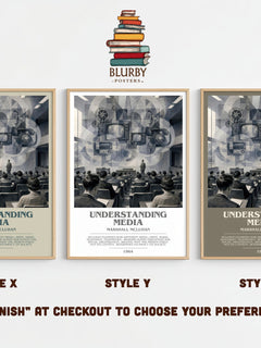 Understanding Media bookish print framed by window – literary home decor