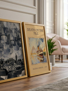 Understanding Media watercolour print framed by window – literary home decor