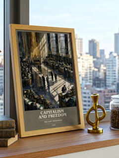 Capitalism and Freedom book cover poster colour and style options – Milton Friedman book art