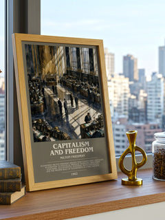 Capitalism and Freedom bookish poster colour and style options – Milton Friedman book art