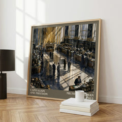 Capitalism and Freedom literary art print colour and style options – Milton Friedman book art