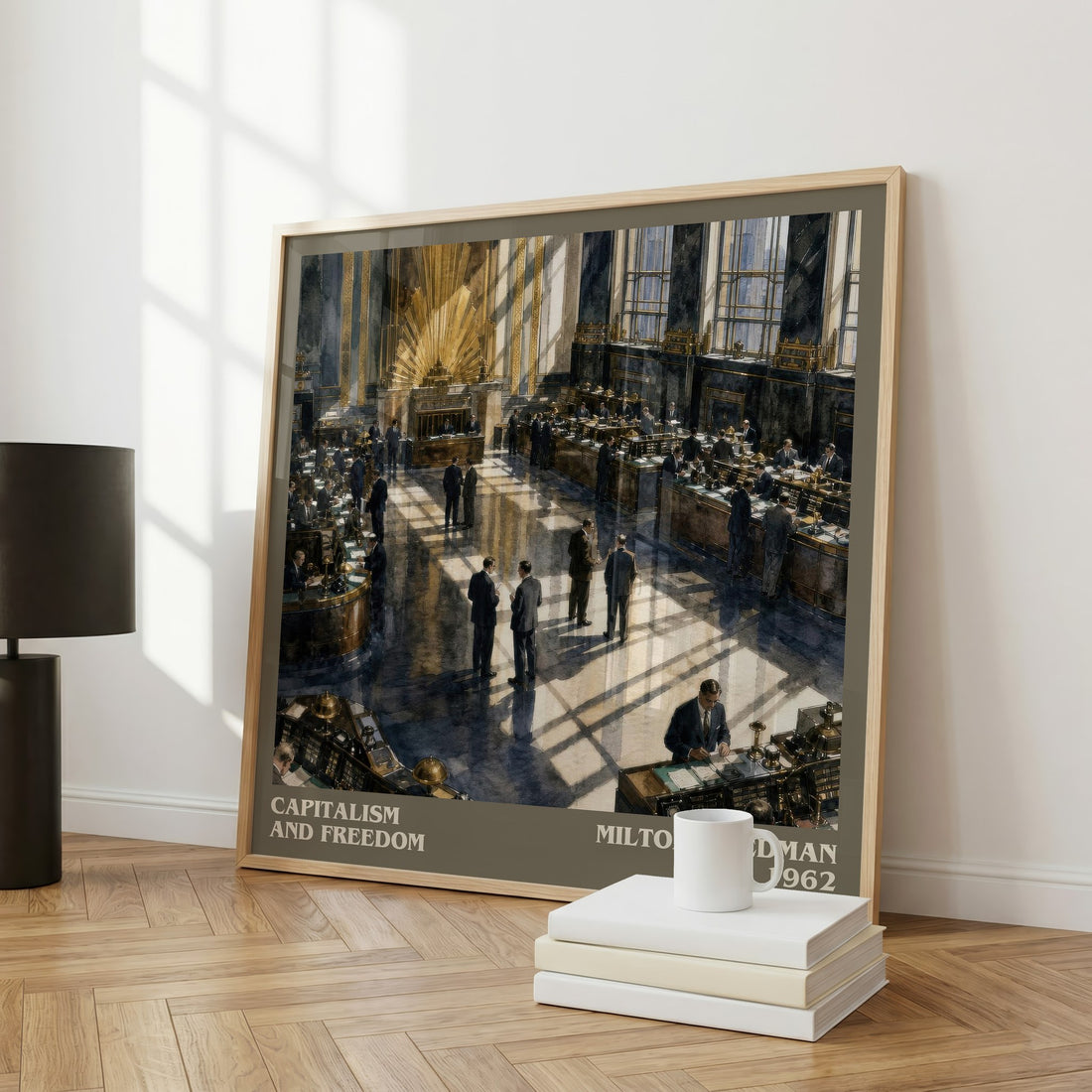 Capitalism and Freedom literary art print colour and style options – Milton Friedman book art