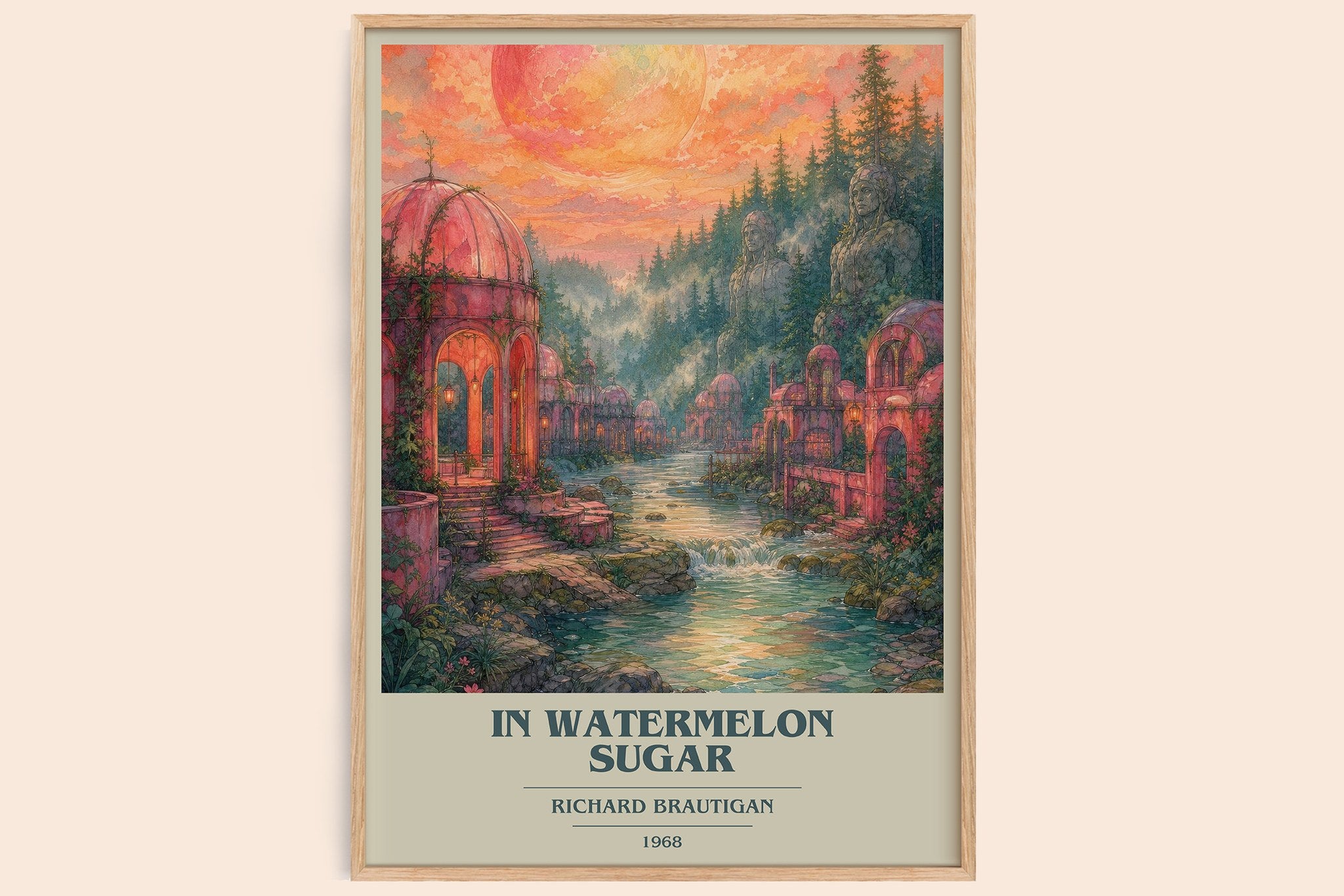 In Watermelon Sugar Book Cover Poster by Richard Brautigan