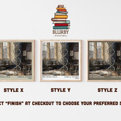 The Double Helix literary print framed by window – literary home decor