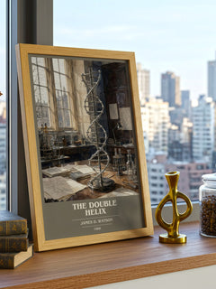 The Double Helix book cover poster colour and style options – James D. Watson book art