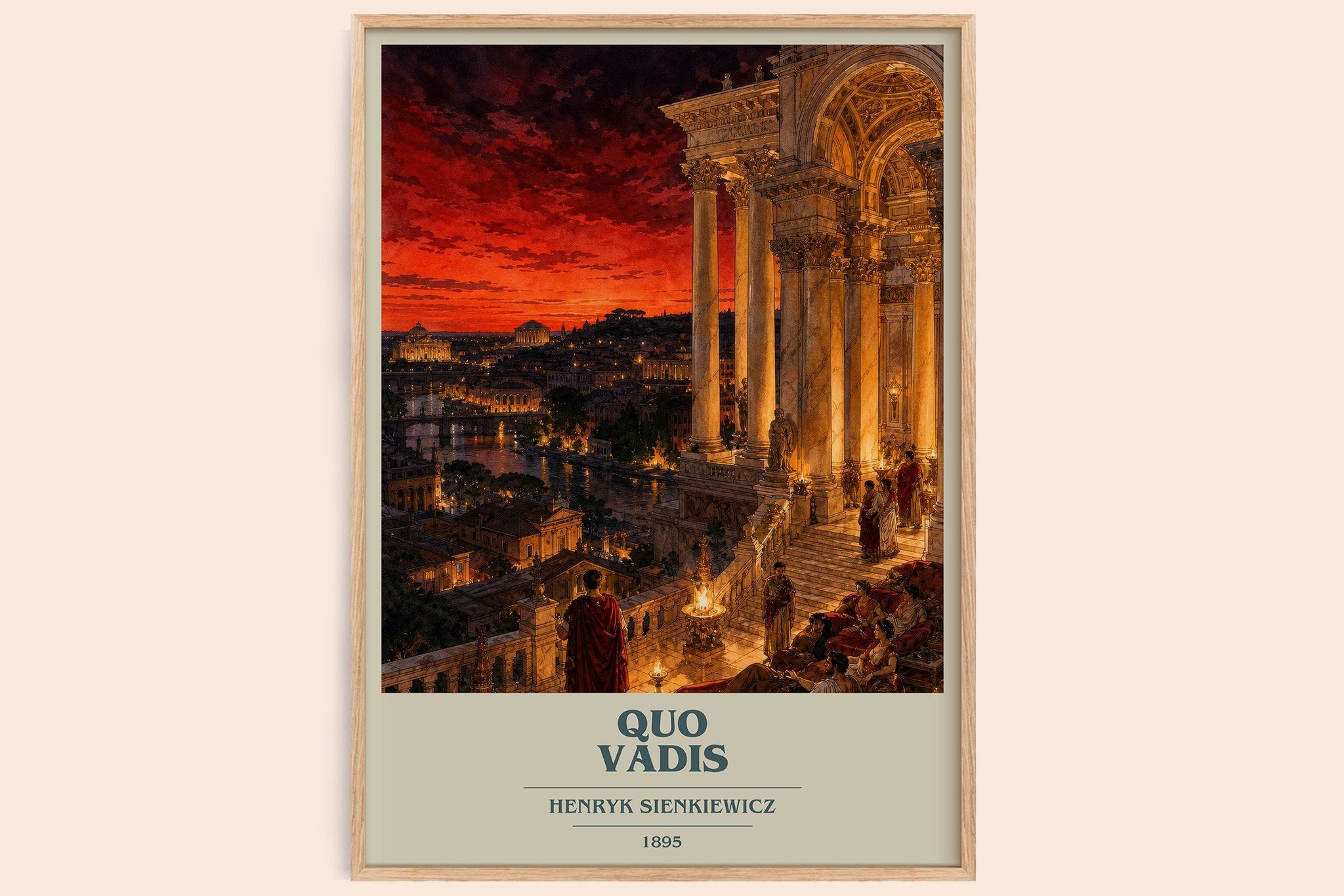 Quo Vadis Book Cover Poster by Henryk Sienkiewicz