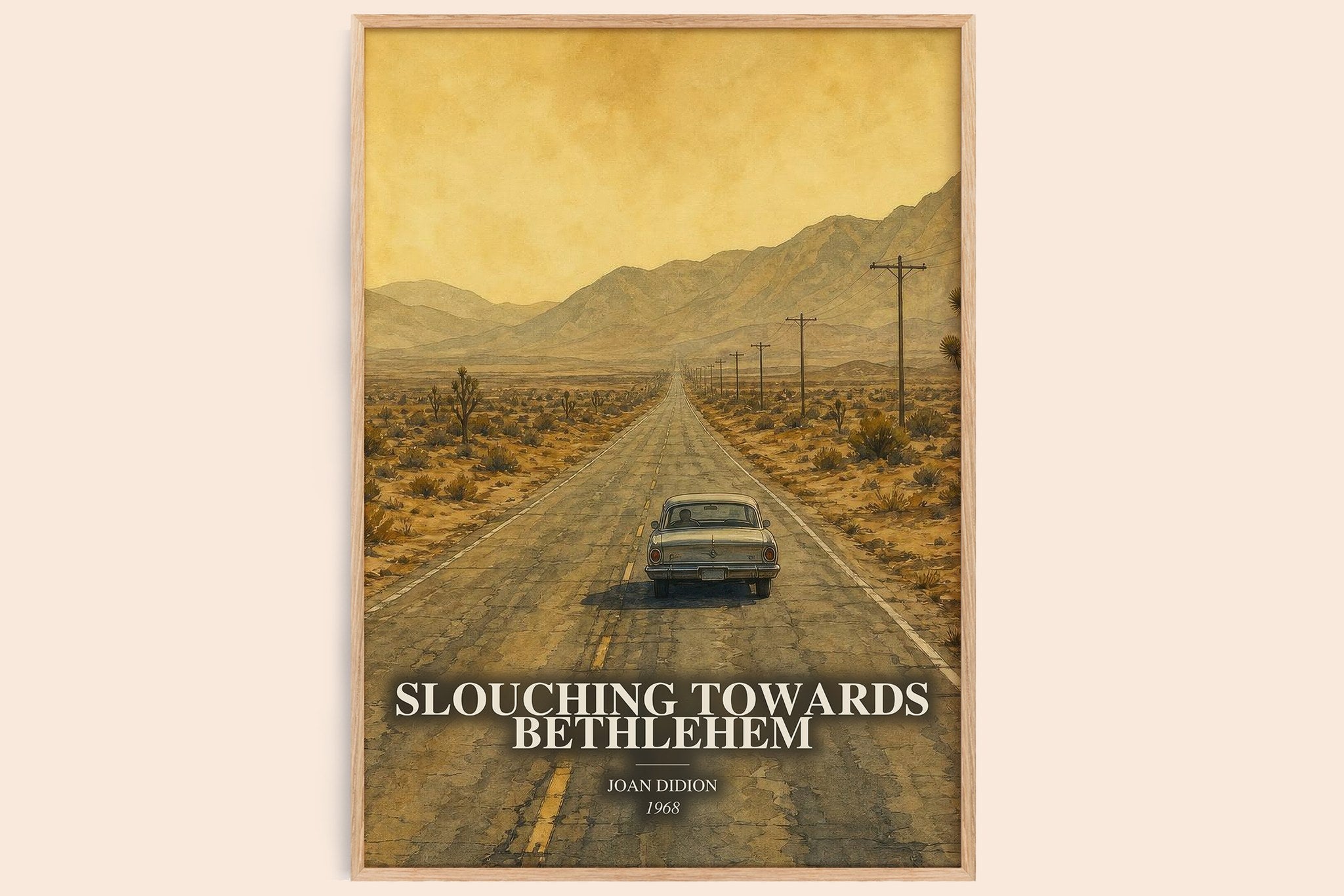 Slouching Towards Bethlehem Book Watercolour Illustration by J. Didion