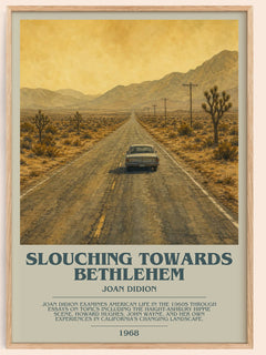 Slouching Towards Bethlehem Bookish Wall Art by Joan Didion – framed poster