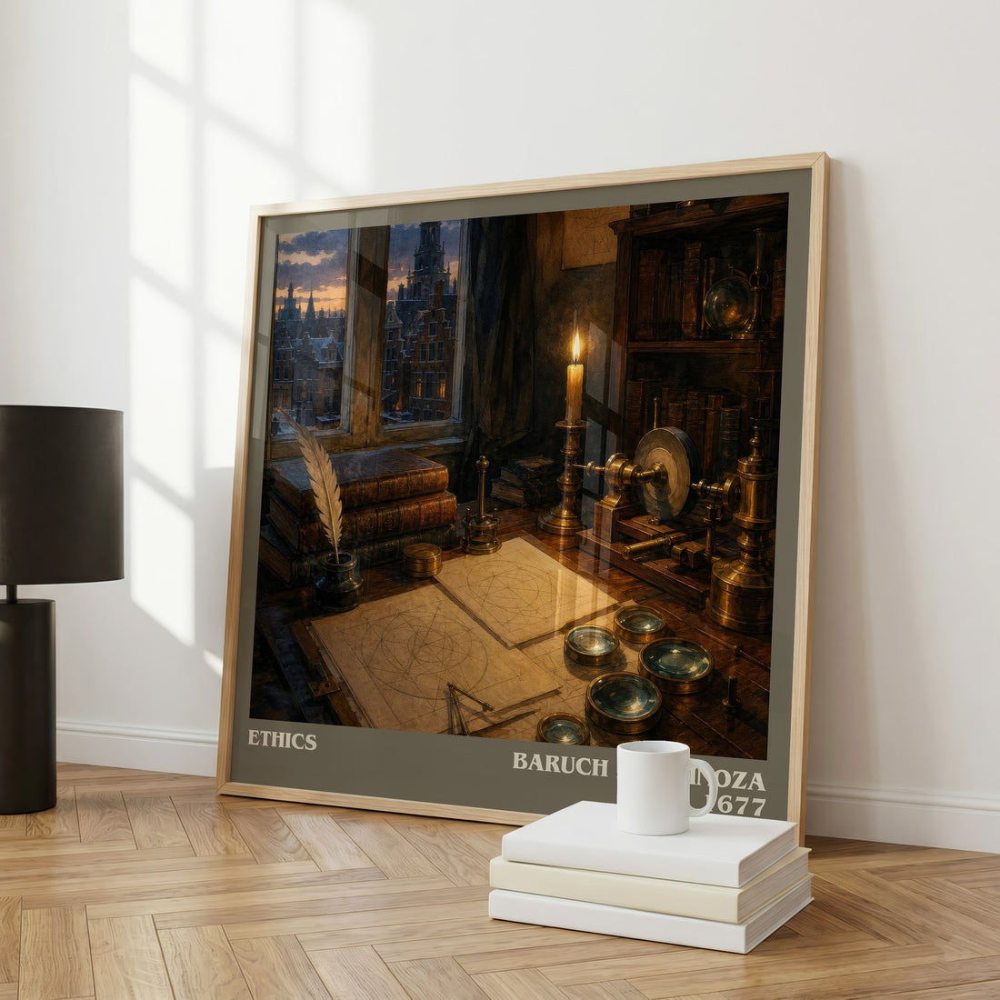 Ethics literary art print colour and style options – Baruch de Spinoza book art