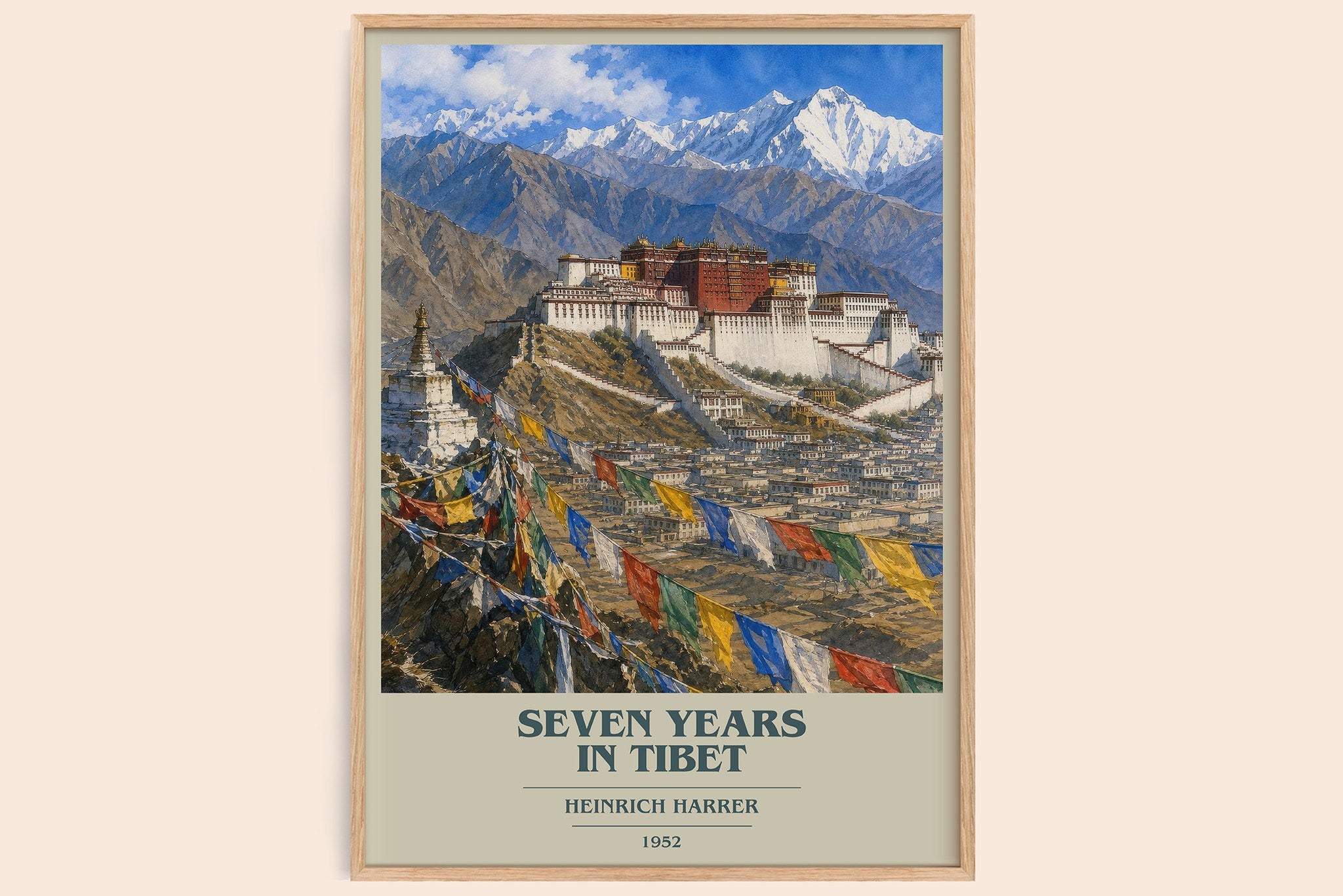 Seven Years in Tibet Book Cover Poster by Heinrich Harrer