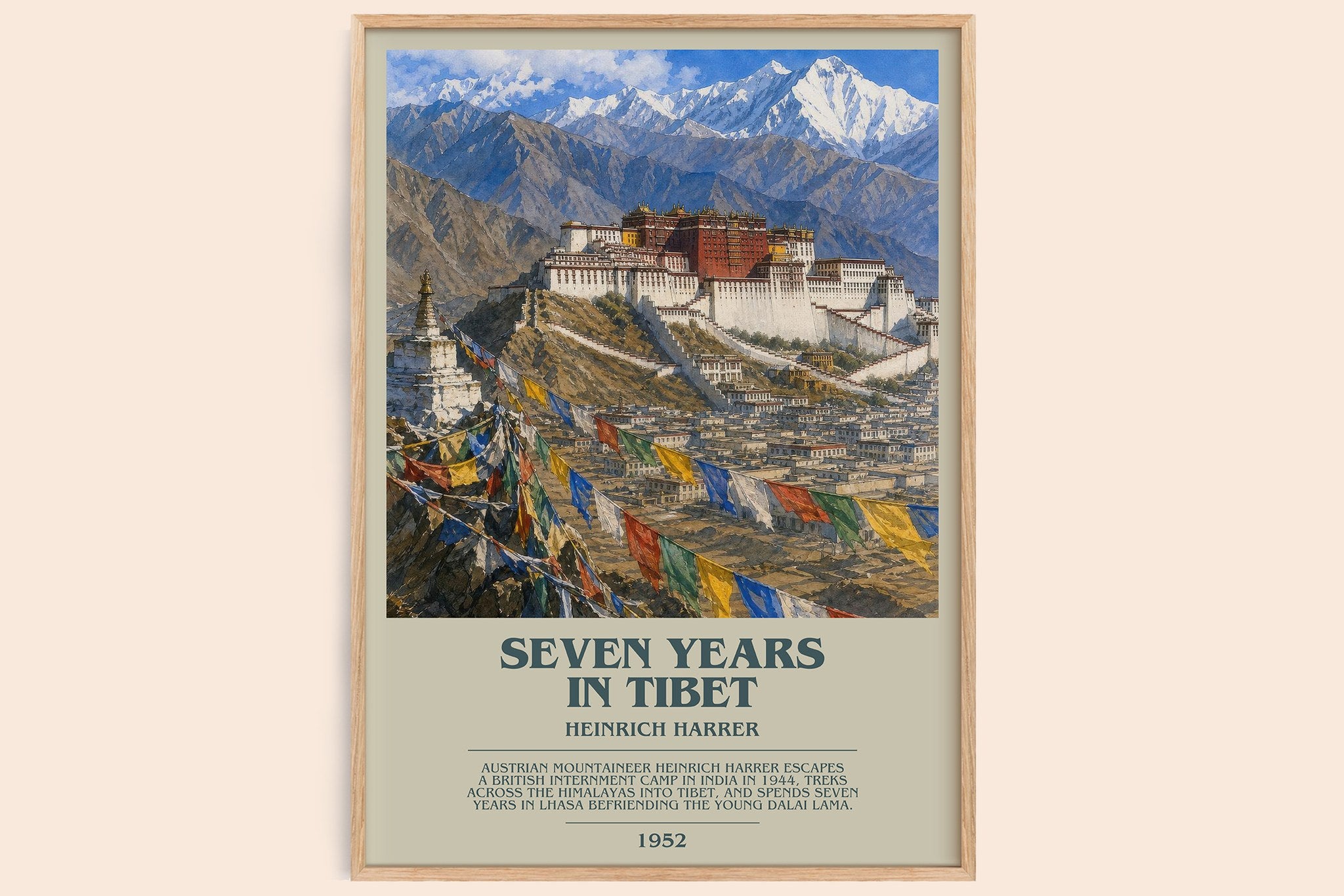 Seven Years in Tibet Bookish Wall Art by Heinrich Harrer
