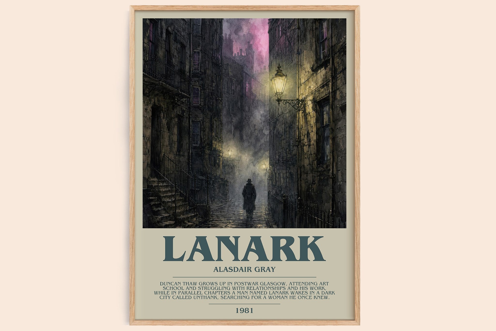 Lanark Bookish Wall Art by Alasdair Gray