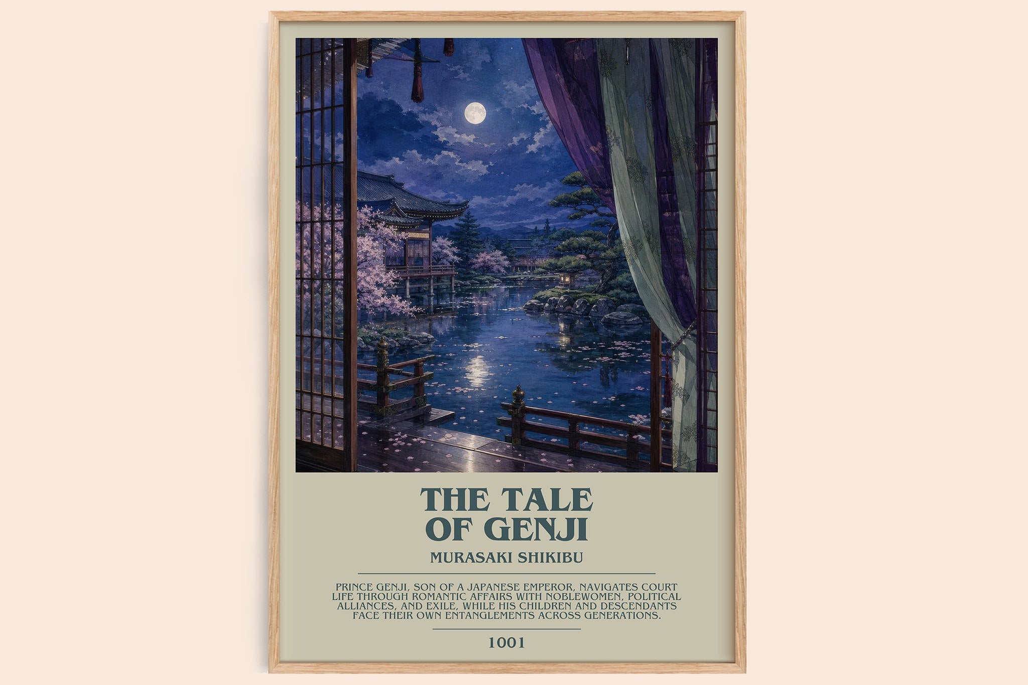 The Tale of Genji Bookish Wall Art by Murasaki Shikibu