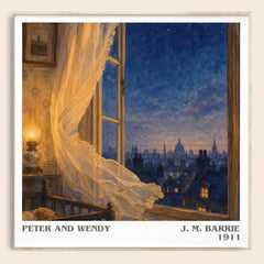 Peter And Wendy literary book poster by J. M. Barrie – framed literary art print