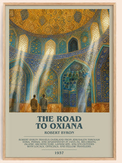 The Road to Oxiana bookish book poster by Robert Byron – framed literary art print